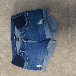 Indigo Blue, XS Side Panel Maternity shorts